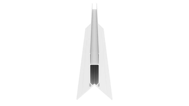planeo LINEA - Profilo angolare esterno in alluminio CoEx, grigio chiaro, 3000 x 66 x 66 mm