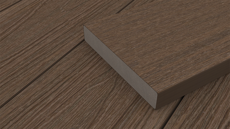 planeo UNIDeck - Doghe per terrazza rivestite in WPC CoEx, Ipe marrone, 3 m - strutturate/liscie spazzolate