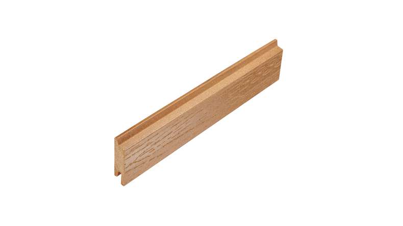 planeo Fassado - WPC rivestimento facciata a fasce romboidali in rovere marrone piccolo 4 m