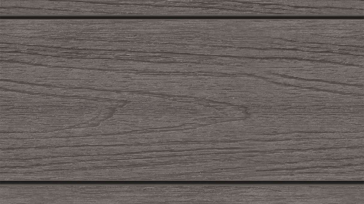 planeo MAXLine Nature - Pannello per decking XL rivestito in WPC CoEx a camera cava - grigio scuro 3m strutturato/liscio spazzolato