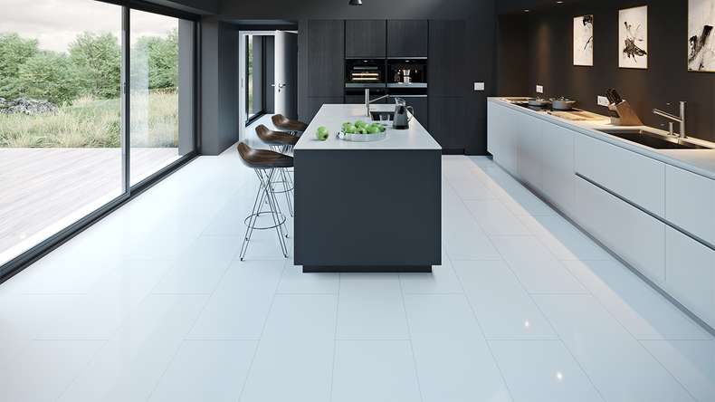 planeo Vinile ad incastro - Rigid Giunto a V bianco lucido | Made in Germany (100P3005)