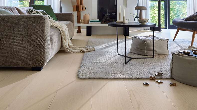 MEISTER Lindura pavimento in legno HD 400 - 20229 Rovere naturale bianco perla laccato ultra opaco 2200 x 270 x 11 mm (500214-2200270-20229)