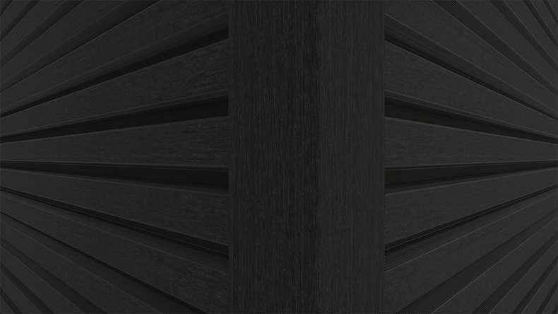planeo LINEA - Profilo angolare esterno in alluminio CoEx nero 3000 x 66 x 66 mm