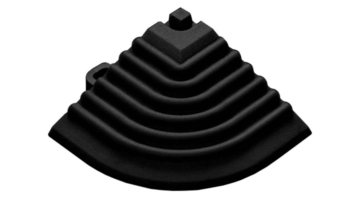 Modulo angolare planeo per piastrelle a incastro 40 x 40 cm - nero