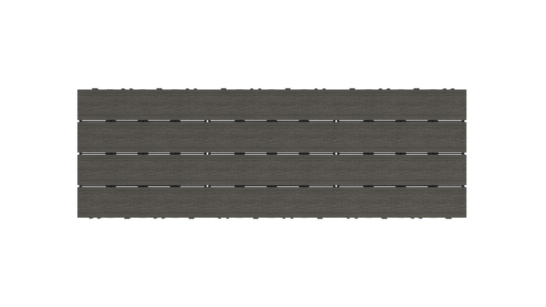 Piastrella per terrazza planeo in WPC-CoEx, grigio scuro, 90x30 cm