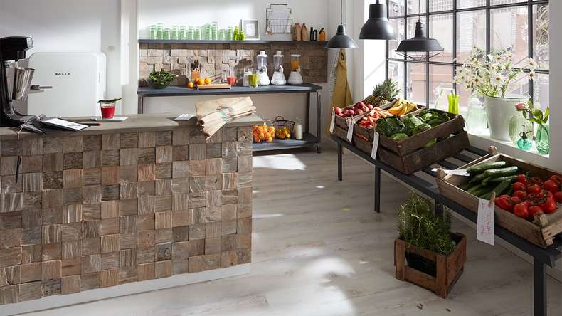 Skaben WoodWall - Cubo in legno di teak Java