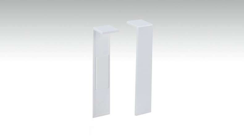 Pezzo di collegamento autoadesivo per battiscopa F100202M Bianco moderno 18 x 80 mm (9062322001)