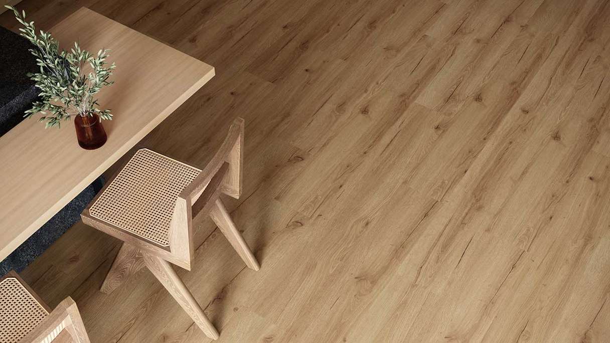 planeo WPC Vinile ad incastro - PUREtec MAX 70 EIR Classic Light Oak | Isolamento acustico integrato (RP-A50-6)