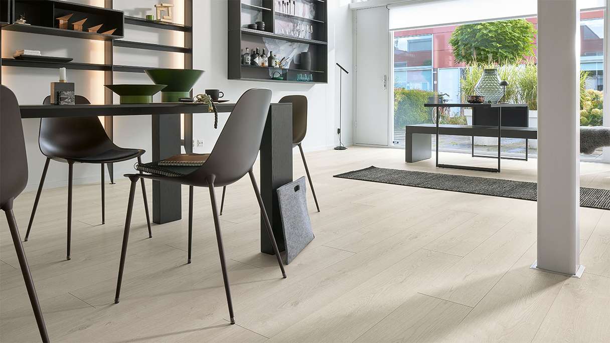 MEISTER Design pavimenti MeisterDesign. next DL 500 S - 07124 Rovere bianco montagna | Isolamento acustico Impact integrato (400055-2052220-07124)