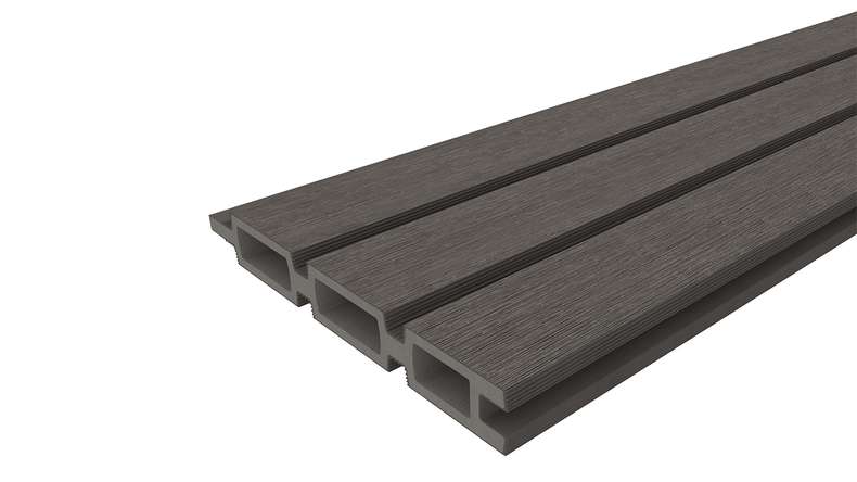 planeo LINEA - Recinzione a rombi in WPC CoEx grigio scuro 176 x 183