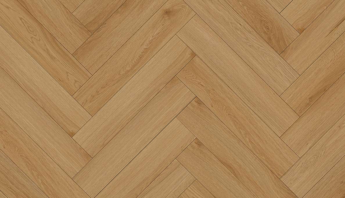 planeo Vinile rigido a incastro - SolutionX 2in1 a spina di pesce rovere dorato