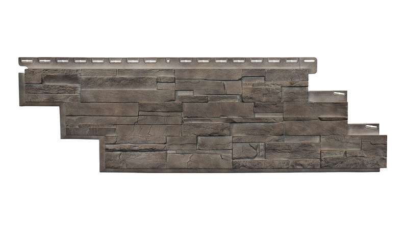 pannello di facciata planeo effetto pietra - NoviStone Silex Flint 1054 x 334 mm