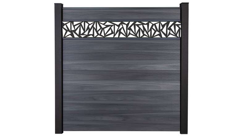 planeo Gardence Strong - recinzione a innesto BPC Triangolo grigio pietra co-ex 180 x 180 cm