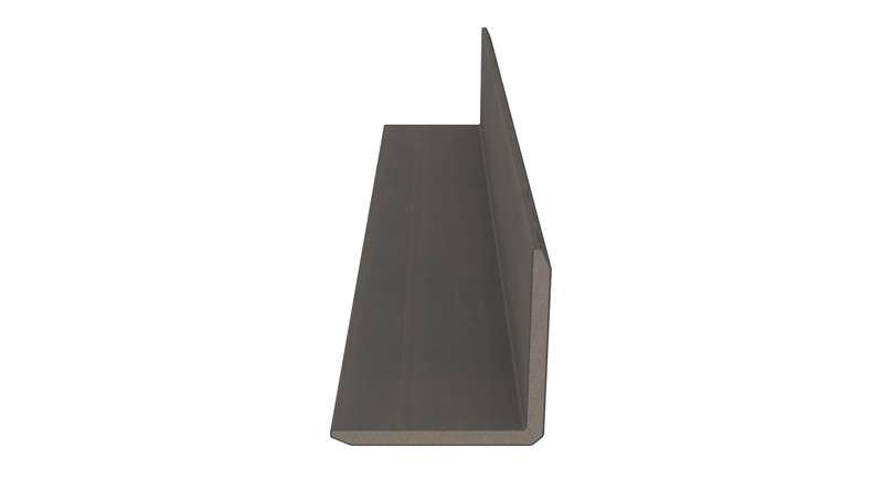 planeo LINEA - Angolo interno ed esterno in WPC CoEx, grigio scuro, 2900 x 55 x 55 mm