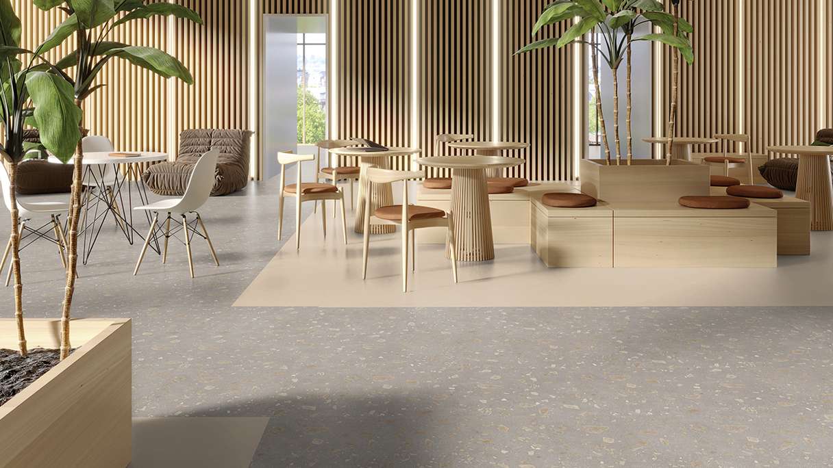 Gerflor Klick Vinyl Rigid - Creation 55 Clic Acoustic Urban Street Cream | Isolamento acustico integrato (61261565)