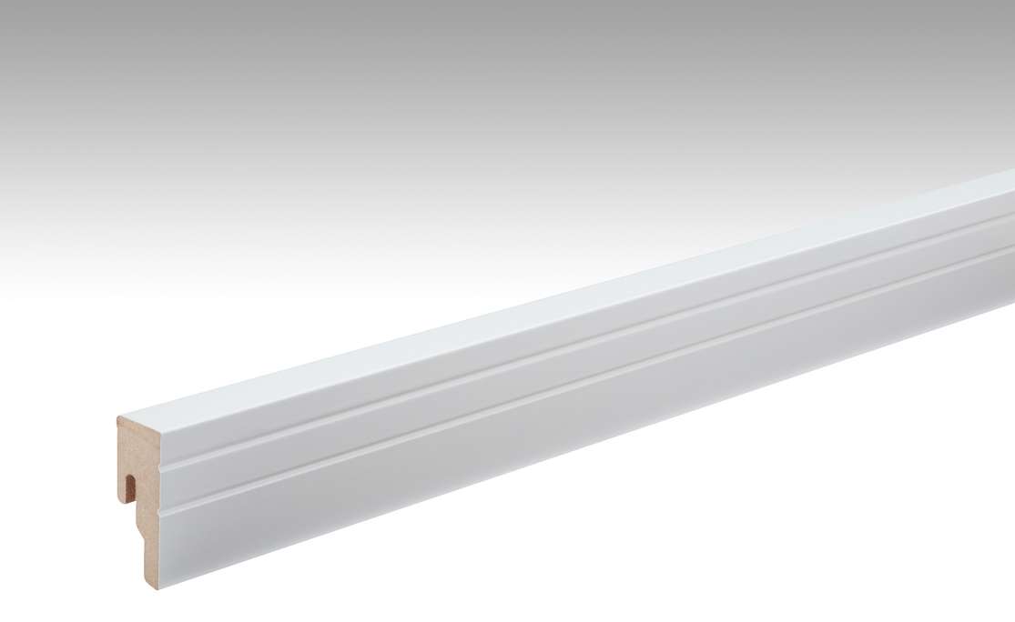 Battiscopa MEISTER Uni bianco lucido DF 324 - 2380 x 50 x 18 mm (200017-2380-00324)