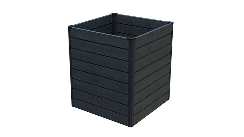 planeo BPC-Rhombus letto rialzato Cube - Grigio pietra co-ex. 70 x 70 x 79 cm