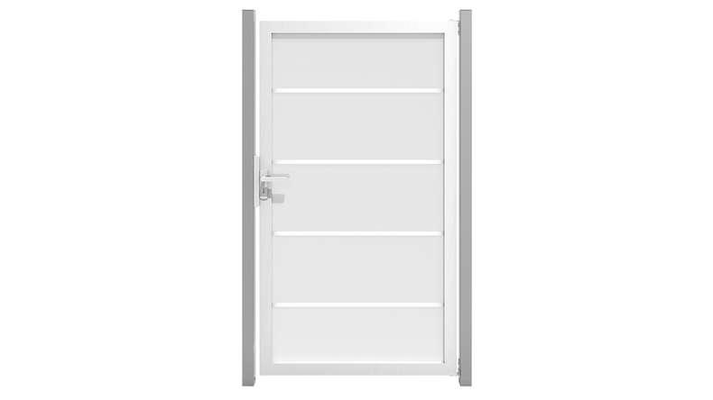planeo Gardence Flair - Cancello frangivista in vetro con telaio in alluminio 100 x 180 cm