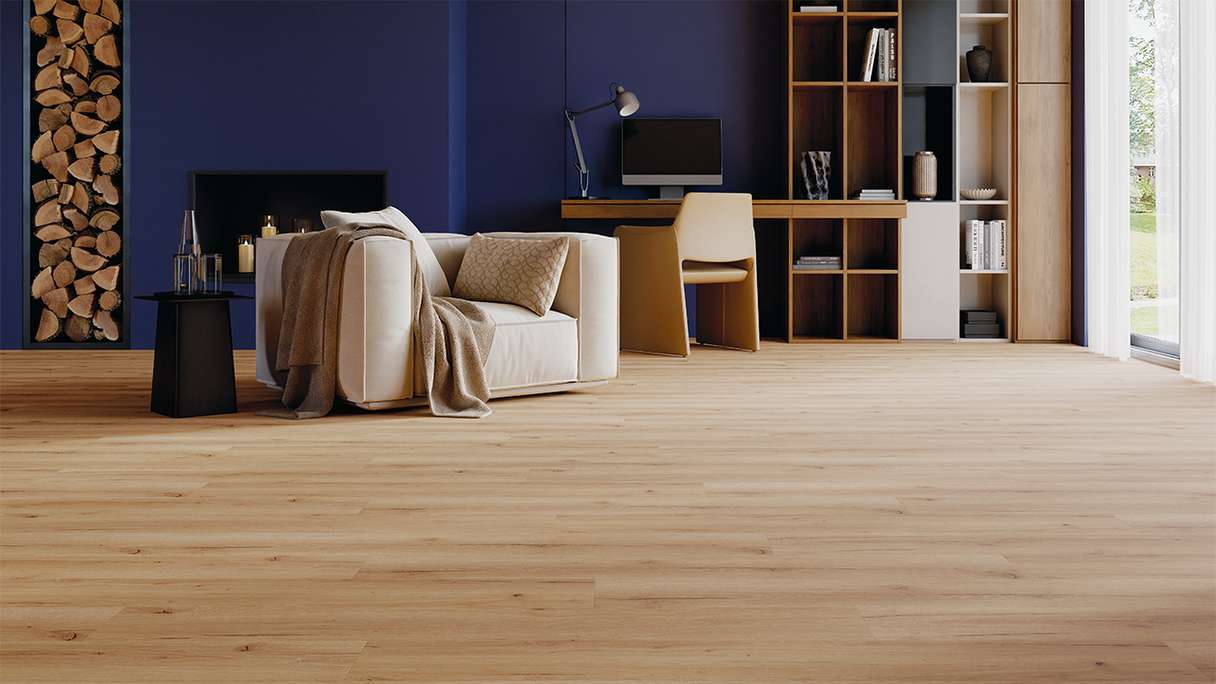 planeo Vinile rigido Klick - HOMEtec Basic 30 IXPE Marrone chiaro Classic | Isolamento acustico integrato (RP-E30-8)