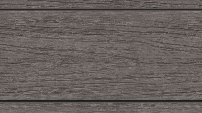 planeo MAXLine Nature - Pannello per decking XL rivestito in WPC CoEx a camera cava - grigio scuro 3m strutturato/liscio spazzolato