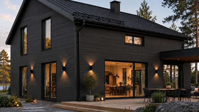 planeo NOVA - Pannello per facciate WPC CoEx Classic Black 2,90 m