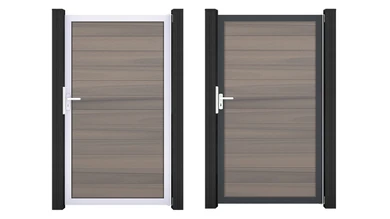 planeo Gardence Strong - Cancello universale BPC bicolore co-ex con telaio in alluminio