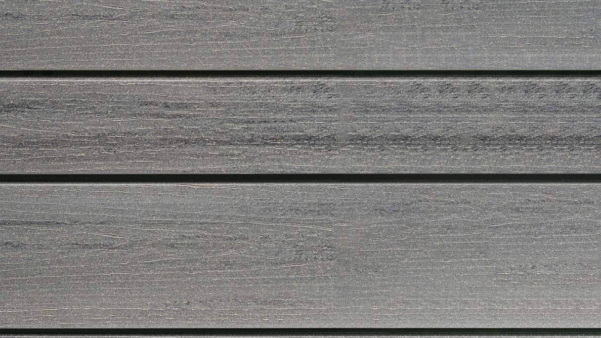 planeo Fassado - Rivestimento di facciata a fasce romboidali WPC grigio grafite