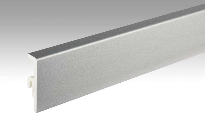 Battiscopa MEISTER in acciaio inox DF 063 - 2380 x 60 x 16 mm (200014-2380-00063)