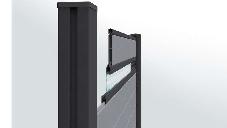 planeo Gardence Metallic - Palo in alluminio Grigio antracite