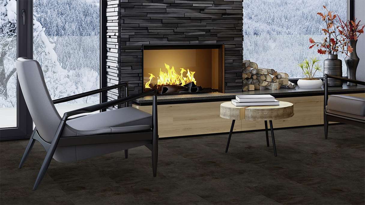 Gerflor Vinile ad incastro - Virtuo 55 Rigid Acoustic Tavla Dark | isolamento acustico integrato (39071453)