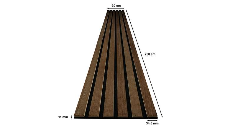 Skaben Pannelli acustici SilentWall Comfort - Rovere scuro - 250 x 30 cm