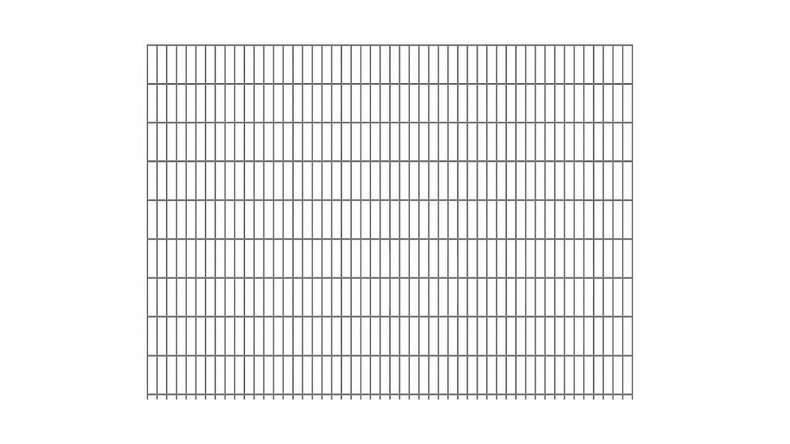 Luce di recinzione a doppia rete 6/5/6 zincata a caldo Altezza - 1830 x 2510 mm