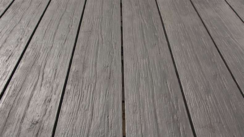 planeo TitanWood - tavola massiccia grigio chiaro anticato invecchiato/spazzolato