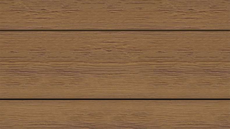 planeo ANTIKWoodline - Listello per terrazza rivestito in WPC CoEx, profilo composito leggero - Teak birmano 3 m - rustico/spazzolato liscio