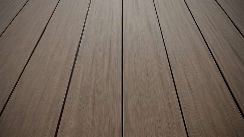planeo AntikWood WPC tavola solido - Marrone chiaro 3m antico invecchiato