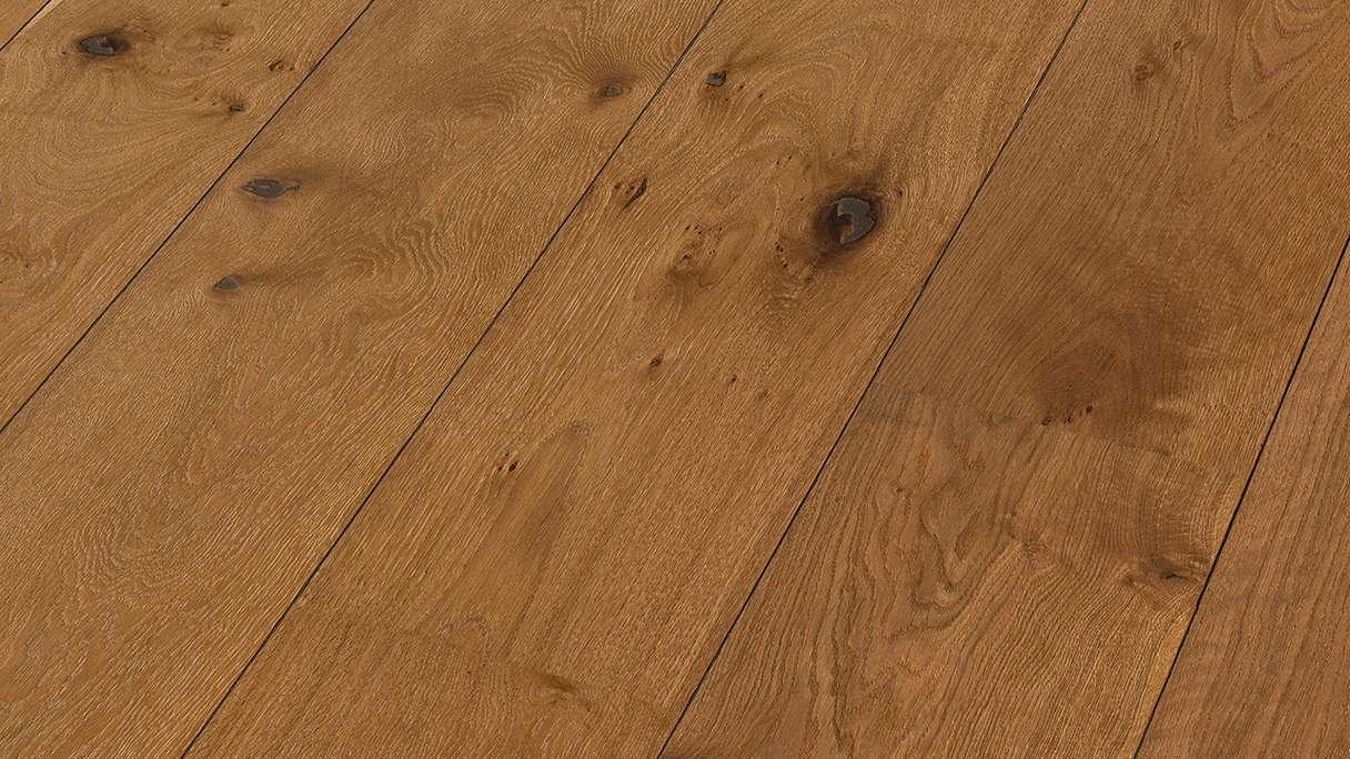 MEISTER Lindura pavimento in legno HD 400 - 08911 Rovere autentico marrone castagno oliato naturale 2200 x 270 x 11 mm (500213-2200270-08911)