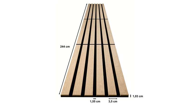 Skaben Pannelli acustici SilentWall Compact - rovere marrone chiaro - 244 x 30,5 cm