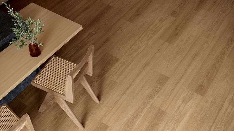 planeo WPC Vinile ad incastro - PUREtec MAX 70 EIR Rovere chiaro caldo | Isolamento acustico integrato (RP-A50-8)