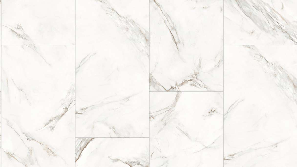 Gerflor Klick Vinyl Rigid - Creation 55 Clic Acoustic White Marble | Isolamento acustico integrato (61261743)