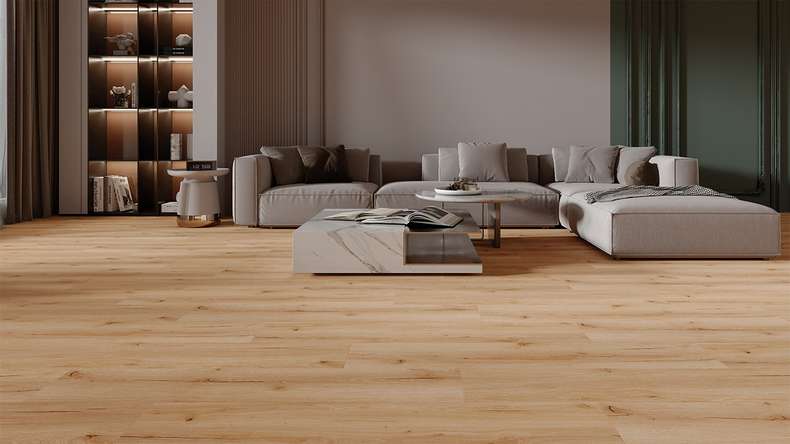 planeo Vinile rigido a incastro - HOMEtec Pro 50 IXPE Harmony Brown Oak | Isolamento acustico integrato (RP-E50-3)
