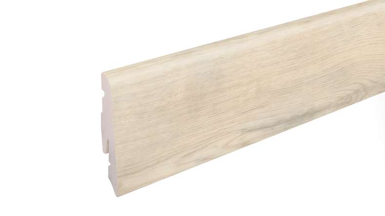 battiscopa planeo SolutionX 2in1 - 2400 x 14 x 58 mm rovere bianco crema (SL0074)