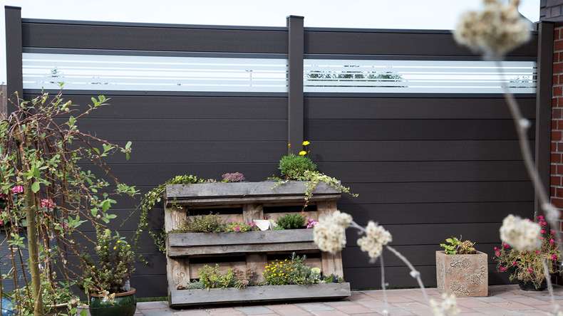planeo Gardence Strong - Pannello di design glass30 Grigio antracite