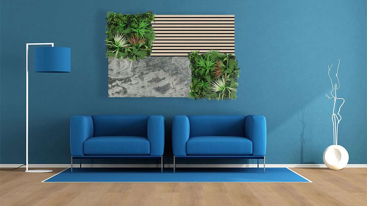 pannello acustico planeo - MixWall Mineral Mood Crystal Slate 52 x 104 cm | pietra vera (PLMW-10511A)