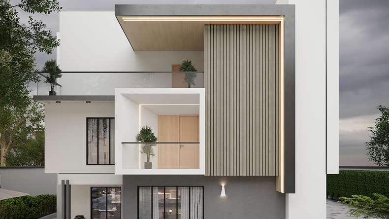 planeo LINEA Wide - Rivestimento per facciate in WPC CoEx, grigio chiaro, 2900 x 181 mm