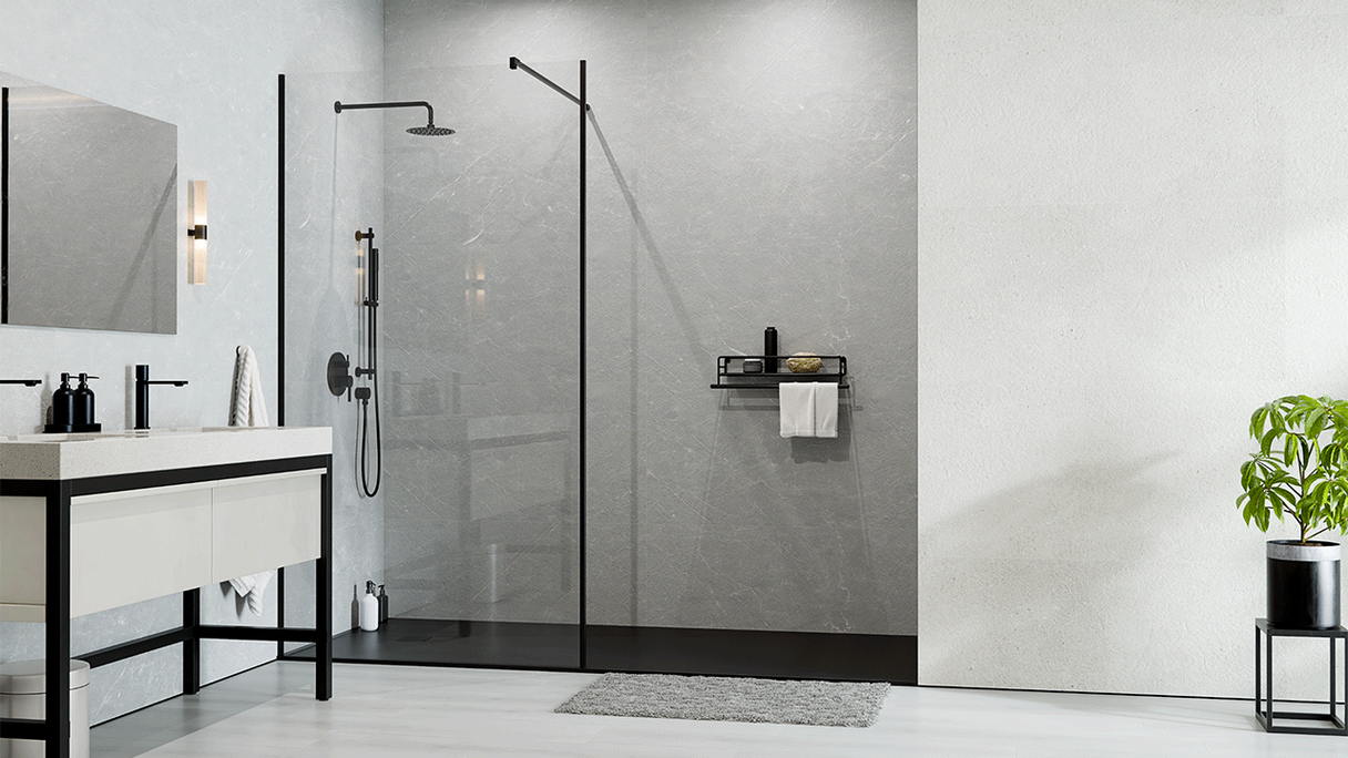 Rivestimento murale SPC planeo - CeraRock Tile Concrete Light XL 280 x 117,5 cm