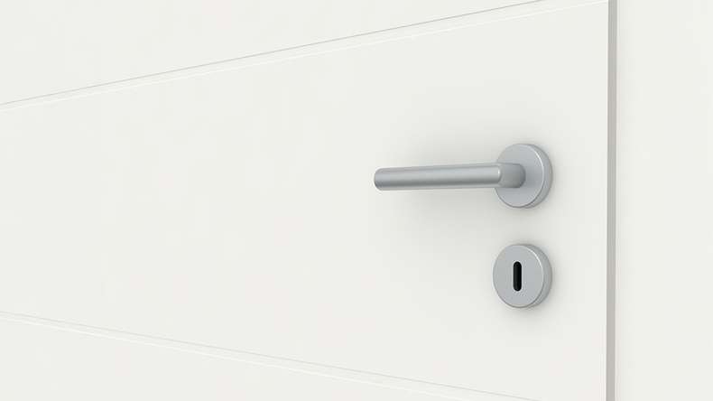 porta interna planeo design VELA Kado 3O laccato bianco 9010 bordo angolare | laccato - 1985 x 610|735|860|985 mm