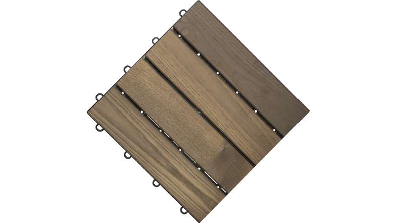 planeo piastrella per legno per esterni termo-cenere liscio 30x30 cm - 6 pz.