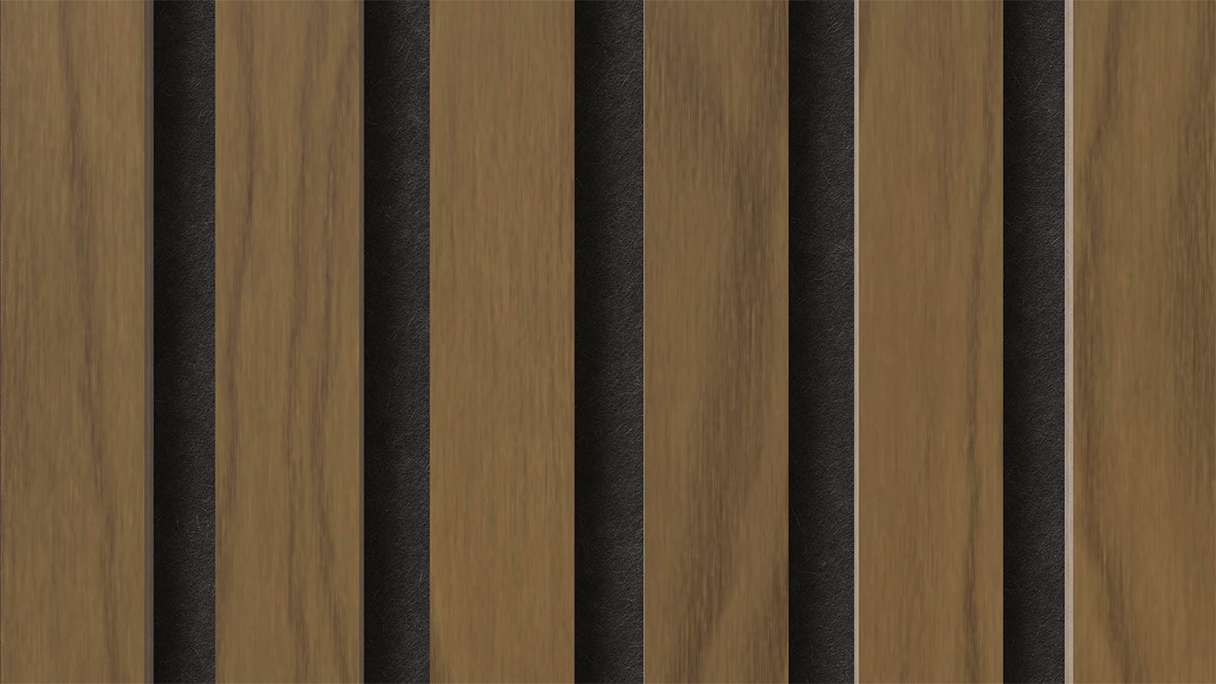 pannelli acustici planeo - noce 2480 x 600 x 21,5 mm | ignifugo