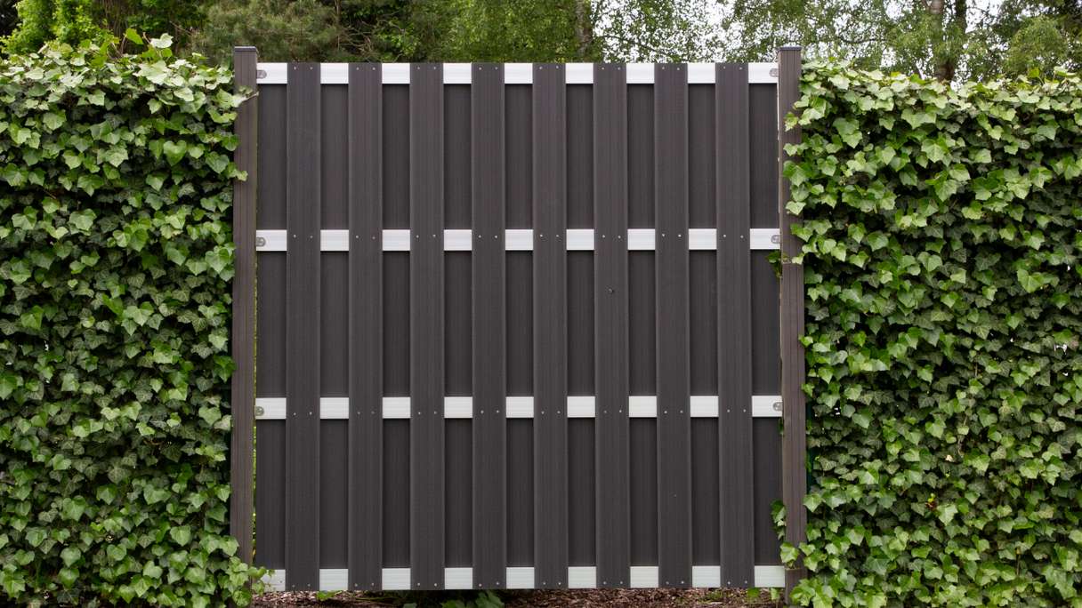planeo Gardence Premade - Recinzione in BPC Quadrata antracite 180 x 180cm