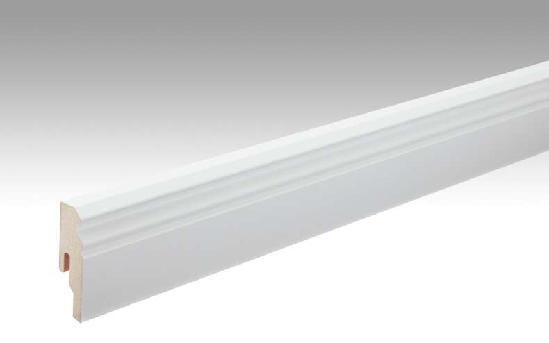 Battiscopa MEISTER Uni bianco lucido DF 324 - 2380 x 60 x 18 mm (200000-2380-00324)